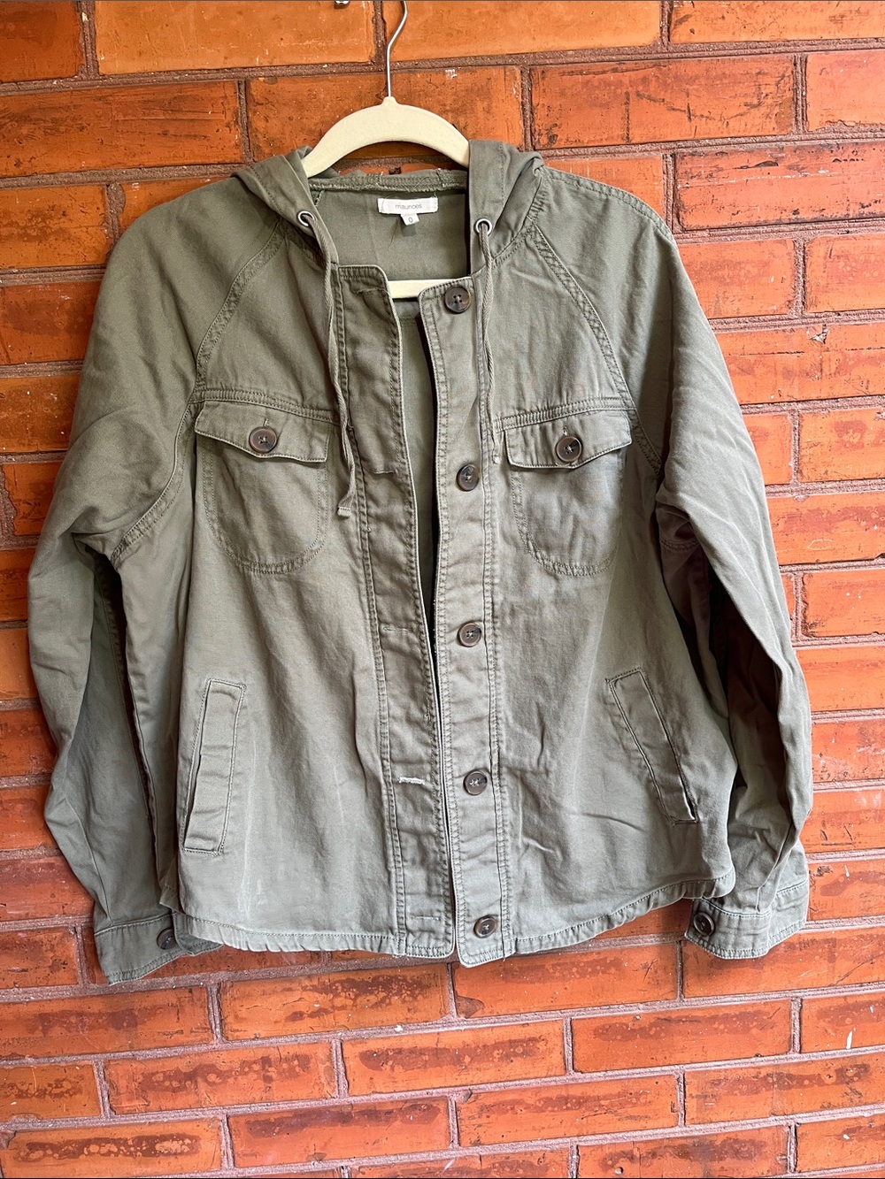 Maurices Olive Green Utility Jacket with Hood